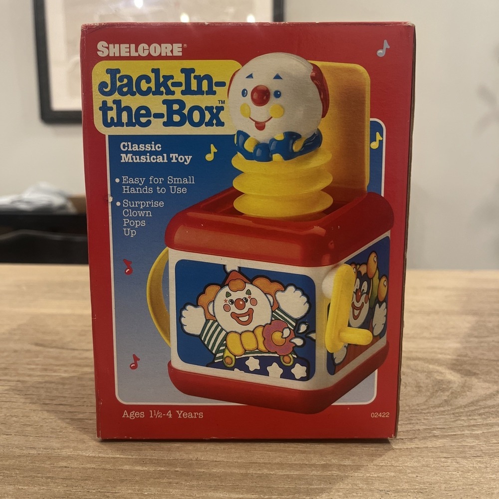 Rare HTF Vintage 1992 Shelcore Clown Jack In The Box Toy Joe  Original Packaging